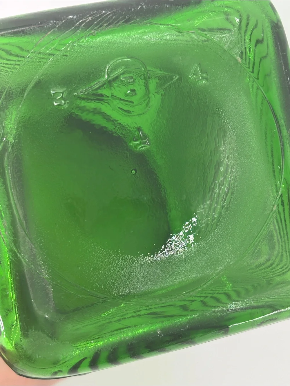 Vintage 1930s emerald green depression glass Hoosier canisters pair